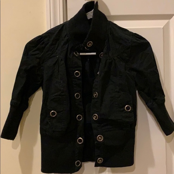 Miley Cyrus & Max Azria Black Jacket with Gold Accents - Picture 1 of 2